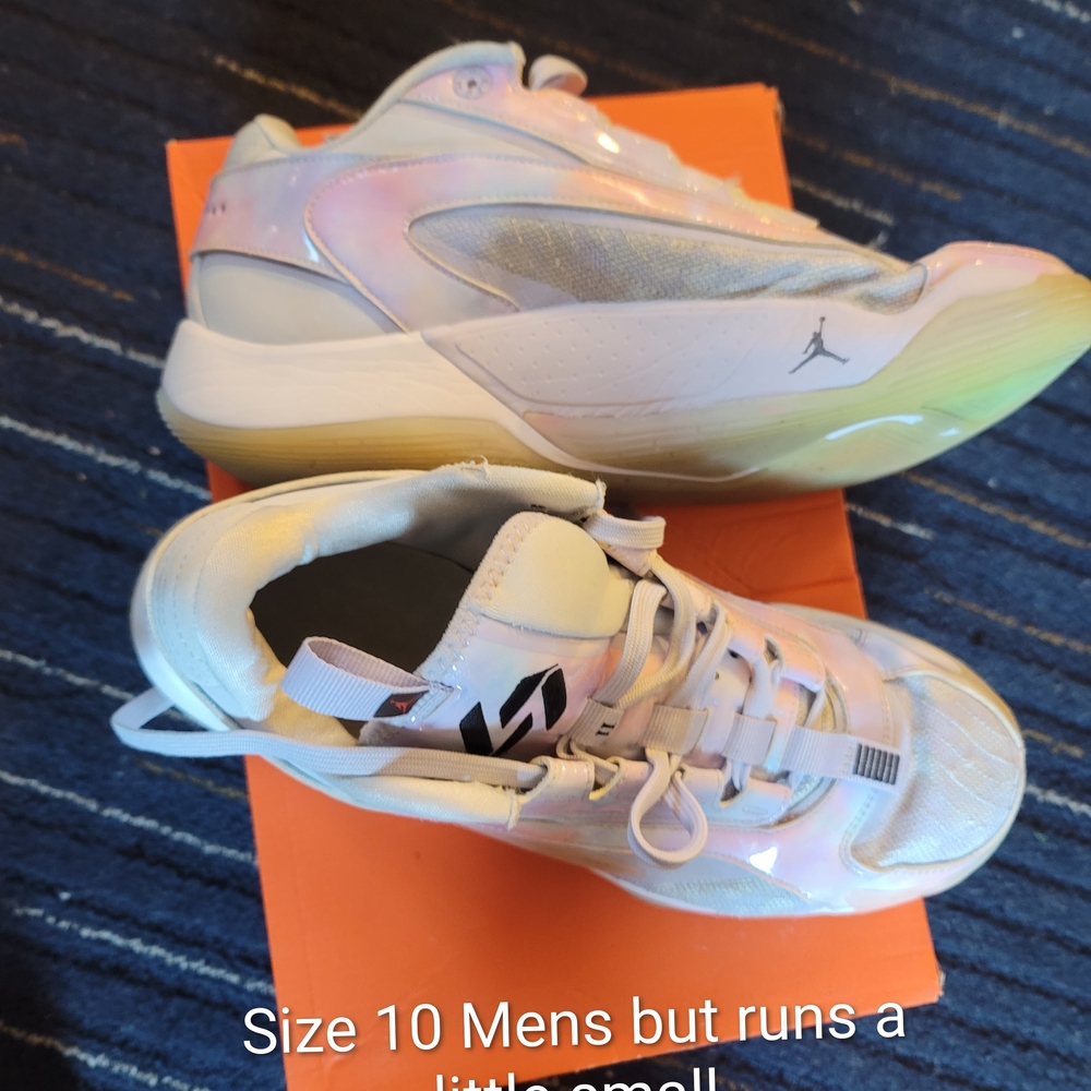 Jordan Men's Iridescent White Sneakers